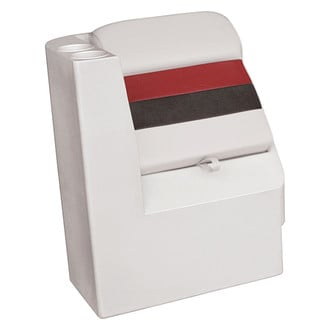 Wise® - Deluxe Series 29.25" H x 17" W x 23.75" D White/Red/Charcoal Left Radius Pontoon Lean Back Recliner