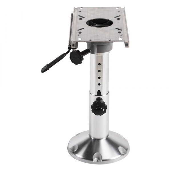 Wise® - 12"-18" H x 2-7/8" D Aluminum Adjustable Post with Slide, Spider Mount & Round Base