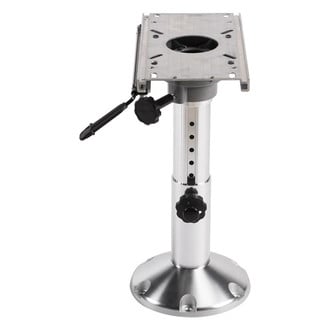Wise® - 12"-18" H x 2-7/8" D Aluminum Adjustable Post with Slide, Spider Mount & Round Base