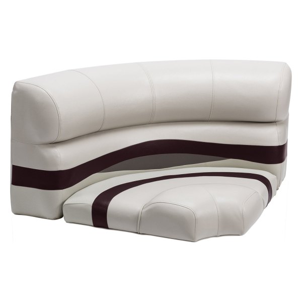 Wise® - Premier Pontoon 30" H x 32" W x 32.5" D Platinum/Wineberry/Manitee Bow Radius Corner Seat Cushion Set