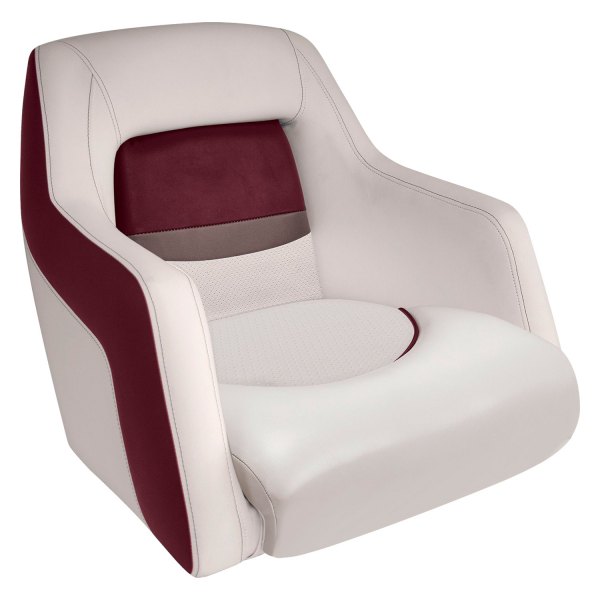 Wise® - Premier Pontoon 20.5" H x 22.25" W x 26.75" D Platinum/Wineberry/Manitee Traditional Style Bucket Seat