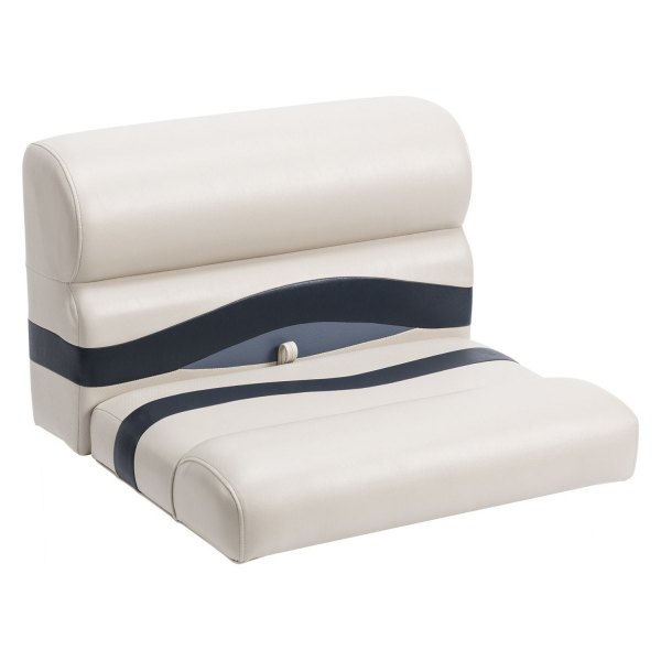 Wise® - Premier Pontoon 30" H x 28" W x 28" D Platinum/Midnight/Cobalt Bench Seat Cushion Set