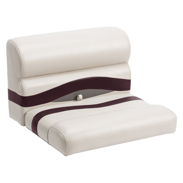 Wise® - Premier Pontoon 30" H x 28" W x 28" D Platinum/Wineberry/Manitee Bench Seat Cushion Set