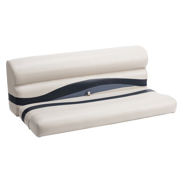 Wise® - Premier Pontoon 30" H x 51" W x 28" D Platinum/Midnight/Cobalt Bench Seat Cushion Set