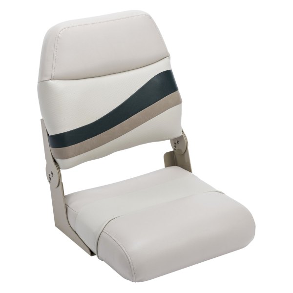 Wise® - Premier Pontoon 19.5" H x 17" W x 16" D Platinum/Poplar Green/Fawn High Back Fishing Seat