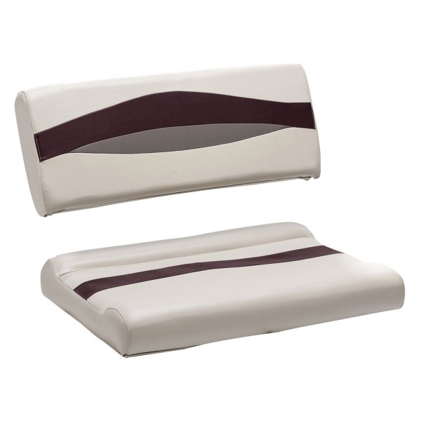 Wise® - Premier Pontoon 35" H x 24" W x 33.5" D Platinum/Wineberry/Manitee Flip-Flop Seat Cushion Set