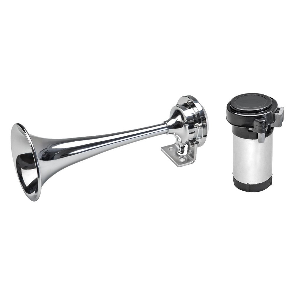  Wolo (125) The Dominator Stainless Steel Dual Trumpet Marine  Horns - 12 Volt, Low and High Tone (125-12), Chrome : Wolo: Automotive