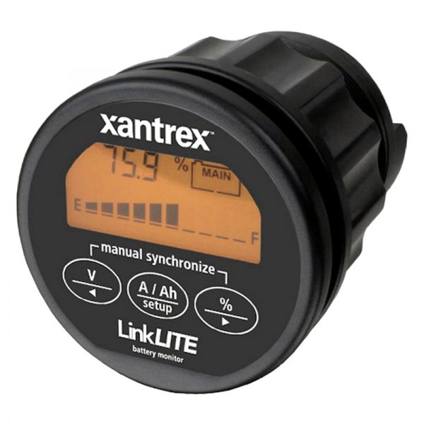 Xantrex® - LinkLite 2.5" Black Dial/Black Bezel In-Dash Mount Battery Gauge