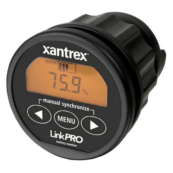 Xantrex® - LinkPro 2.5" Black Dial/Black Bezel In-Dash Mount Battery Gauge