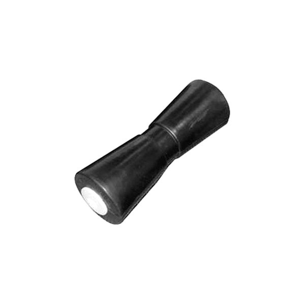  Yates Rubber® - 10" L Black Rubber Heavy-Duty Keel Roller for 5/8" Shaft