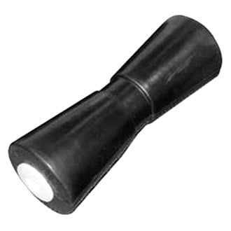 Yates Rubber® - 10" L Black Rubber Heavy-Duty Keel Roller for 5/8" Shaft