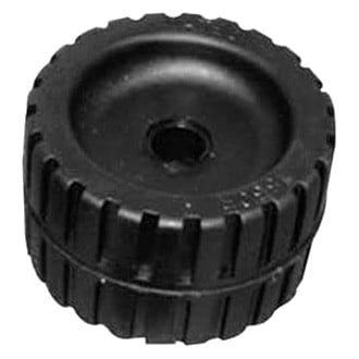 Yates Rubber® - 5" L x 3" D Black Rubber Ribbed Roller for 3/4" Shaft