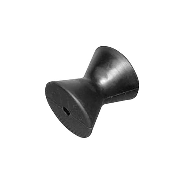  Yates Rubber® - 4" L x 4" D Black Rubber Bow Roller for 1/2" Shaft