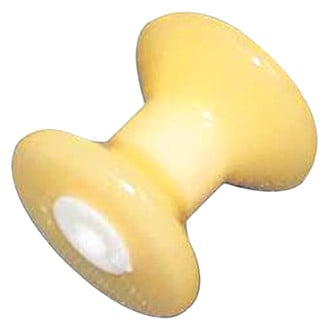 Yates Rubber® - 3" L x 3" D Yellow Rubber Bow Roller for 1/2" Shaft
