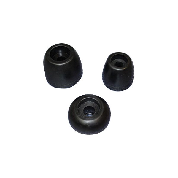 Yates Rubber® - 1-1/4" D x 3" W Black Rubber Keel Roller End Cap for 1/2" Shaft