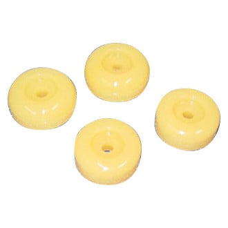 Yates Rubber® - 3-1/2" D x 1-1/4" W Yellow TPR Keel Roller End Cap for 5/8" Shaft