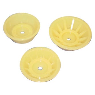 Yates Rubber® - 3-1/2" D Yellow TPR Marine Bow Bell for 1/2" Shaft