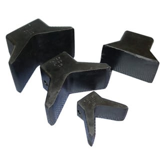 Yates Rubber® 6Y33-4 - 3" x 3" Black Rubber V-Bow Stop