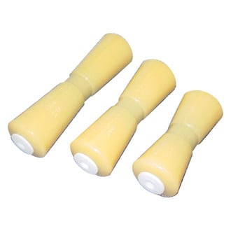 Yates Rubber® - 8" L x 3-1/2" D Yellow TPR Keel Roller for 5/8" Shaft