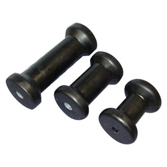 Yates Rubber® - 8" L Black Rubber Spool Roller for 5/8" Shaft